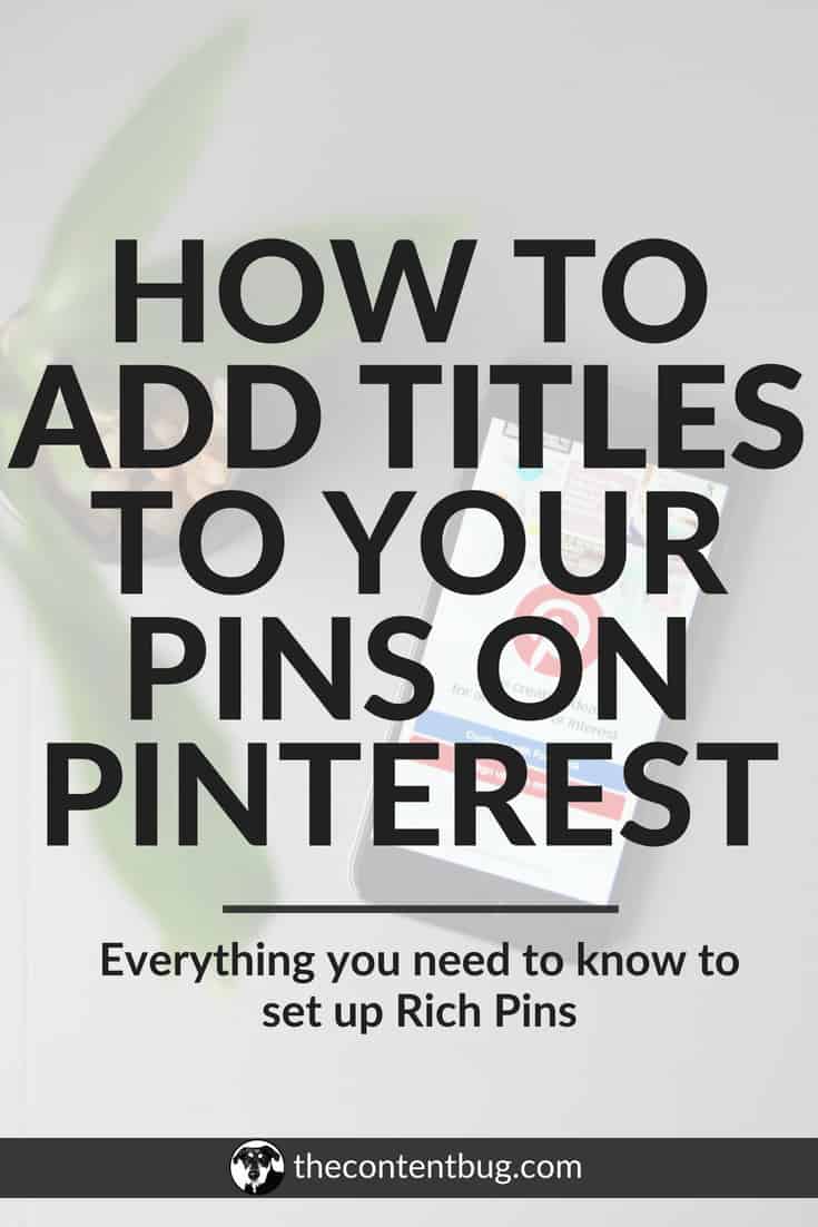 So you want to add titles to your pins on Pinterest, huh? Then you are in the right place! Learn everything you need to know about Rich Pins here! | Pinterest tips | Pinterest for Bloggers | Rich Pins Tutorial #Pinterestmarketing #Pinterestforbeginners