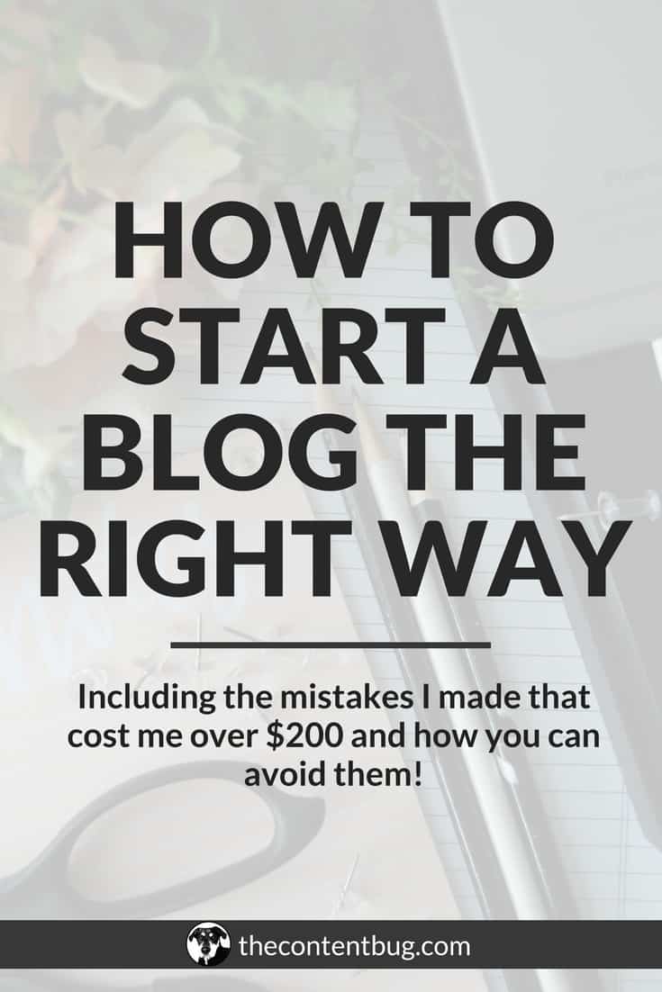 Do you want to start a blog? Have you ever wondered what it would be like to own your own website? When I started my blog, I did everything wrong and it ended up costing me a couple hundred bucks! So I created a guide to help you to start your blog the right way. You'll learn the mistakes I made, the exact steps to follow and how to design your blog with intention from the start! Plus a FREE blogging course is included to help you get started! #startablog #bloggingbasics #startblogging