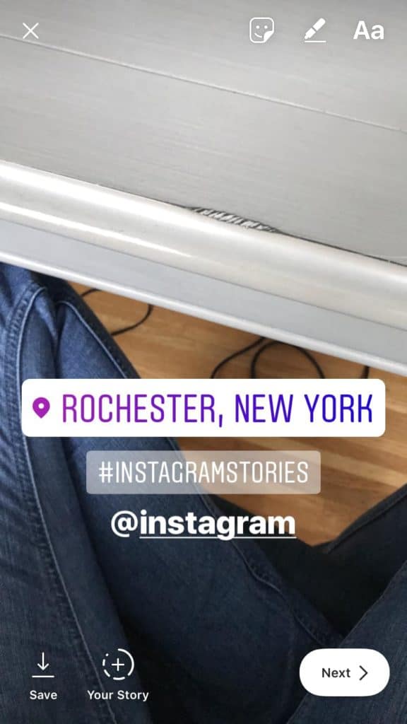 Instagram stories business tag