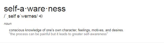 Self awareness definition