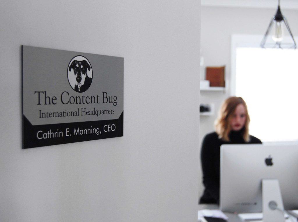 TheContentBug International Headquarters sign - Cathrin Manning