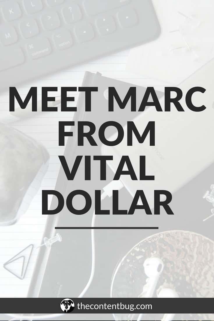 Today on the blog, I'm excited to share an exclusive interview with Marc from VitalDollar.com. With over 10+ years of experience in the digital marketing world owning several different websites and even selling his first website for a six-figure number, Marc has a lot of insight to share with online entrepreneurs. #guestfeature #guestblogpost #thecontentbug #vitaldollar #onlineentrepreneur #entrepreneuradvice