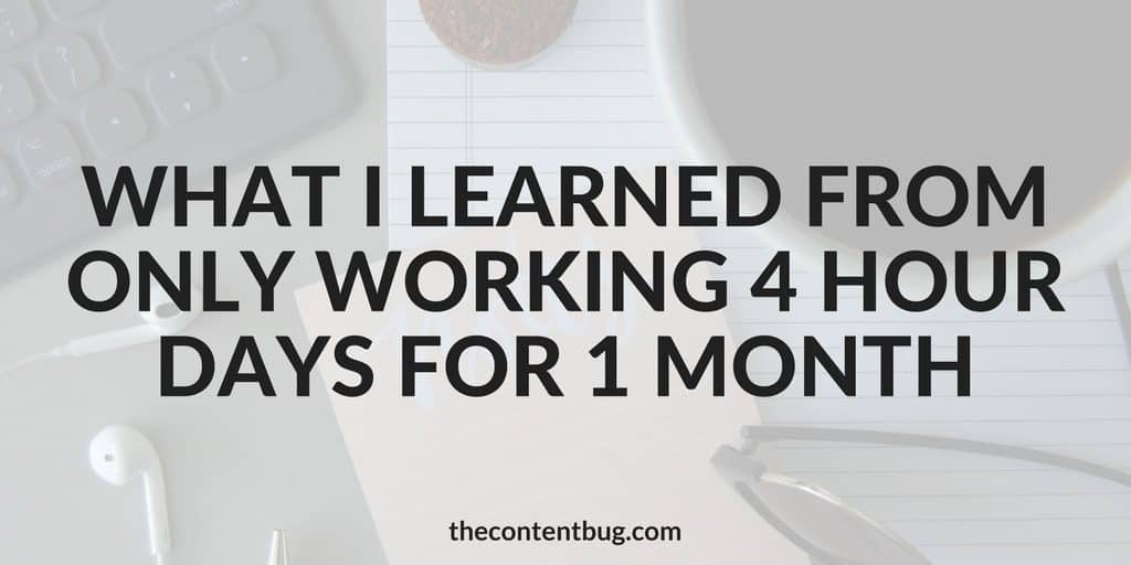 I was working too hard and headed toward burnout. So I decided to take a step back from my work and only allow myself to work 4 hours a day for a whole month. Now I want to share the lessons I learned about work-life balance. Plus you'll get an inside look at my website pageviews and monthly income report! 