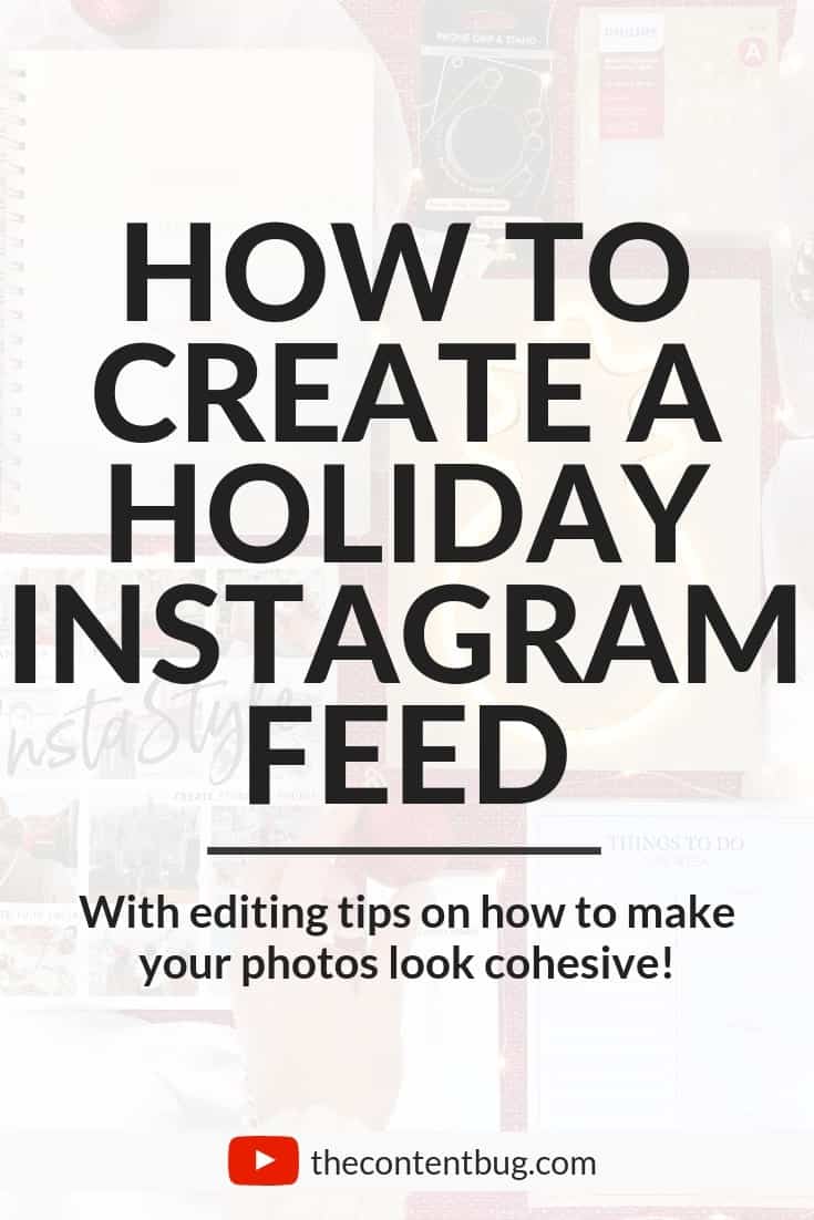 Have you ever wanted to have a beautiful holiday Instagram feed? Well, now you can! There is still time left this holiday season to take festive photoshoots and post Christmas photos! I'm sharing my best editing and photography tips to creating & planning a cohesive holiday Instagram feed. | holiday Instagram pictures | Christmas Instagram pictures | how to create a cohesive Instagram feed | how to edit Instagram photos | Instagram editing tips | Instagram editing apps