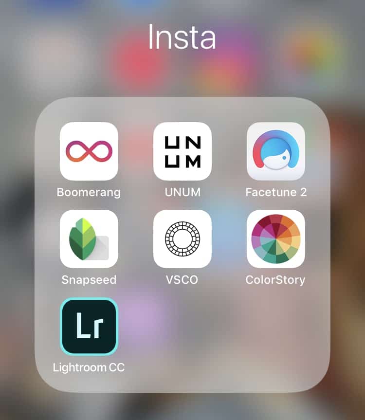 Instagram folder on phone