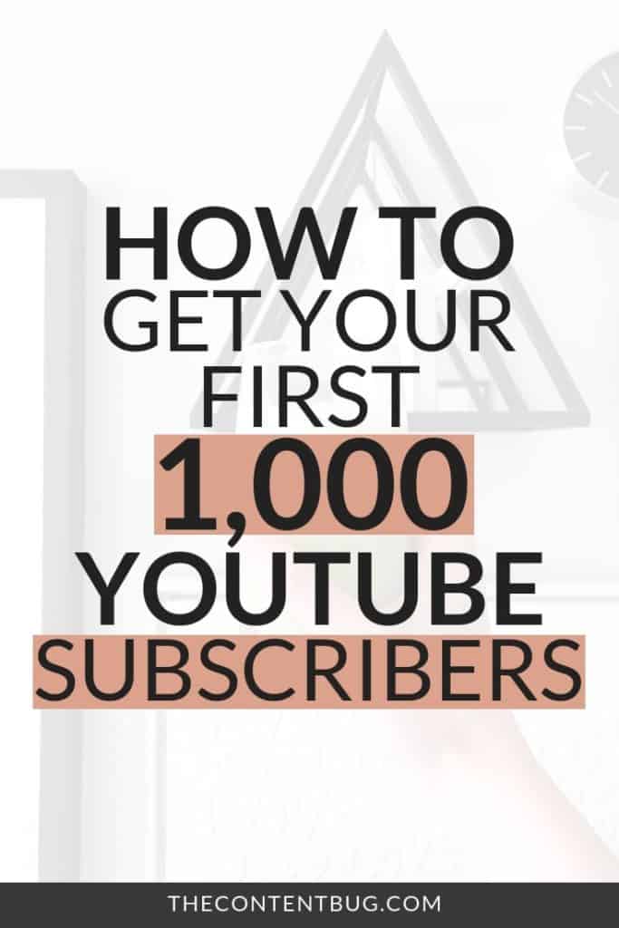 1000 subscribers youtube