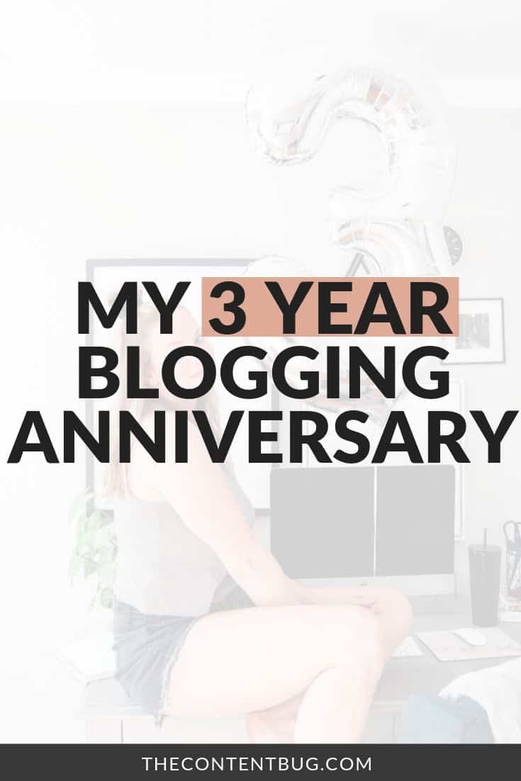 I've been blogging for 3 years. Yep. It's my 3 year blogging anniversary and I honestly can't believe it. It feels like yesterday that I started this journey and launched my first blog post. But now we're here. There have been a lot of lessons learned, mistakes made, and growth that happened over the past 3 years. And I'm just so incredibly grateful.