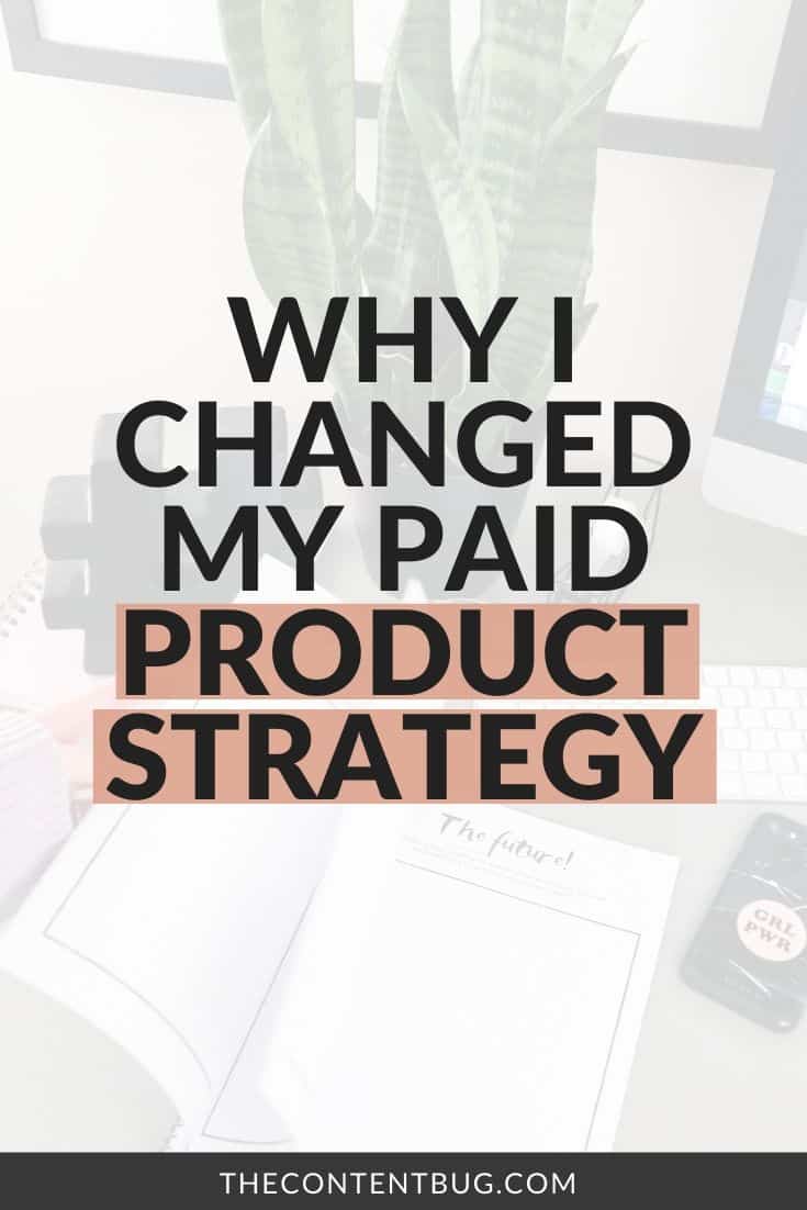 Why I change my paid product strategy as a blogger and what I'm now doing to make more money from my brand. A few months ago I made the tough decision to move away from online course creation and start selling other online products. And I can't tell you enough how happy I am with my decision. #paidproduct